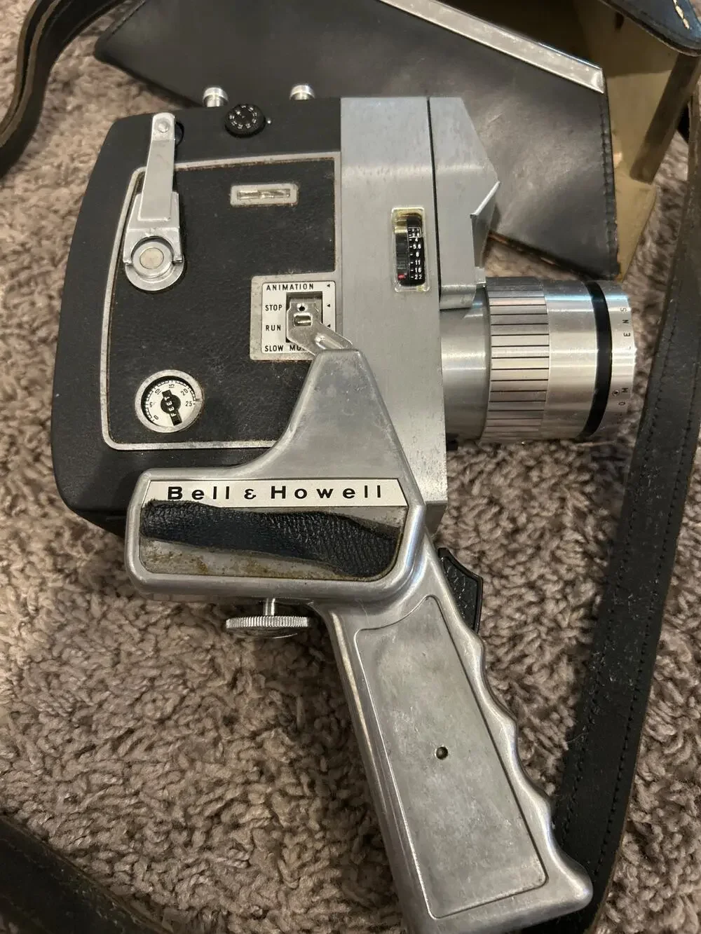 Bell & Howell Optronic Eye Autoload 8mm Duo Zoomatic Movie Camera Untested AS IS